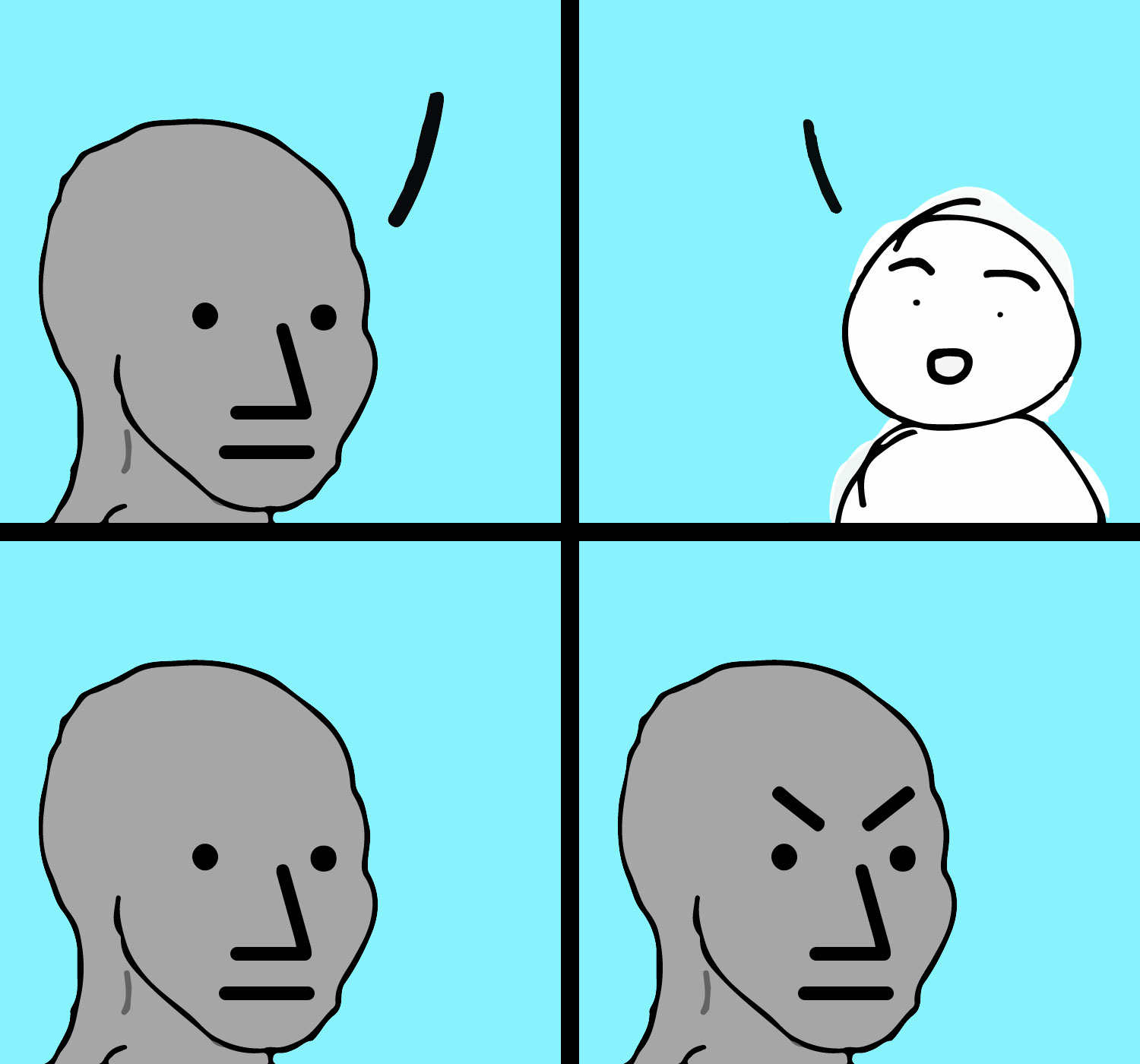 Angry NPC Wojak Empty Template