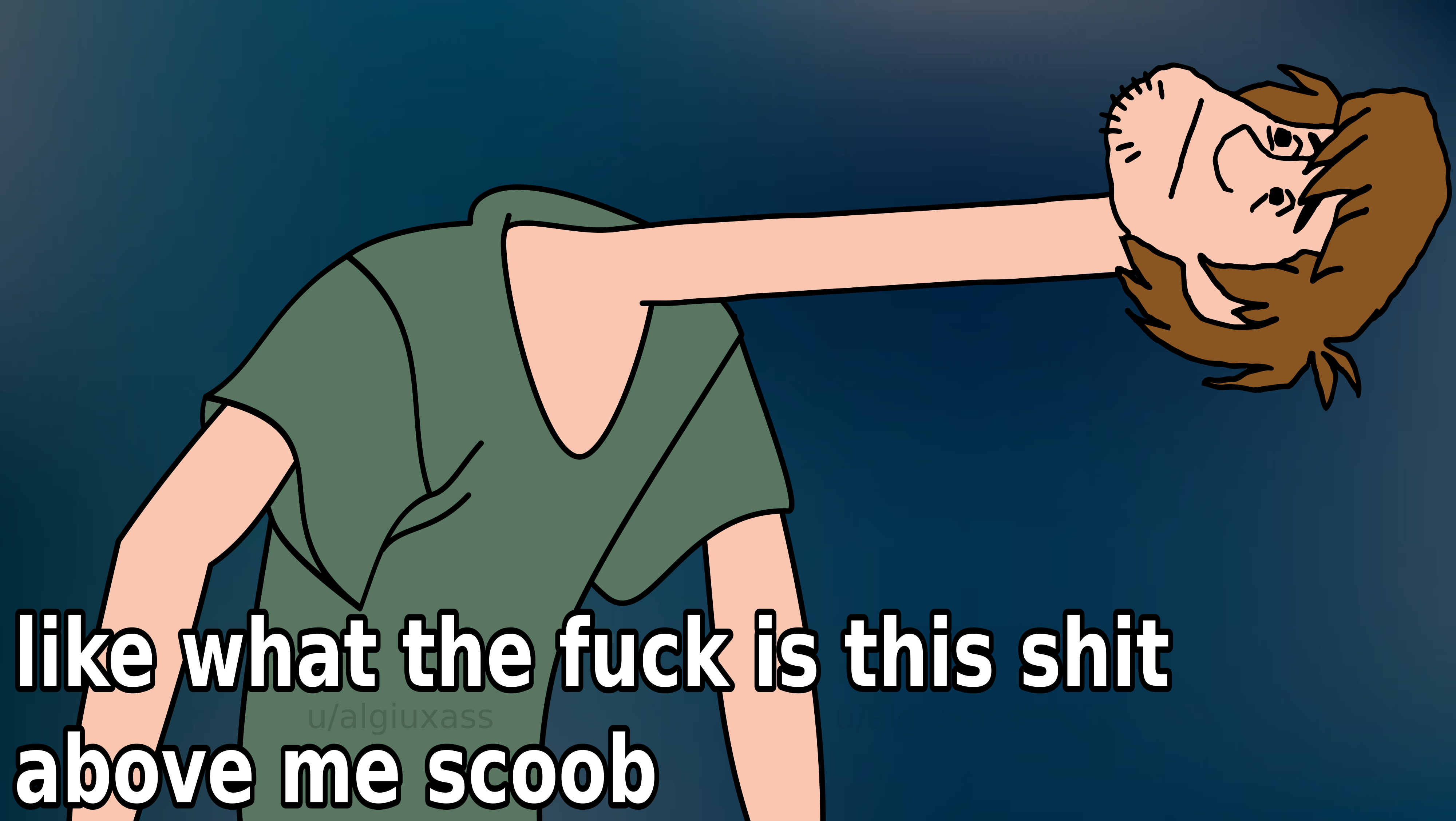 Like what the fuck is this shit above me scoob - HD Template - Shaggy - Scooby-Doo, Where Are You! - u'algiuxass on Reddit