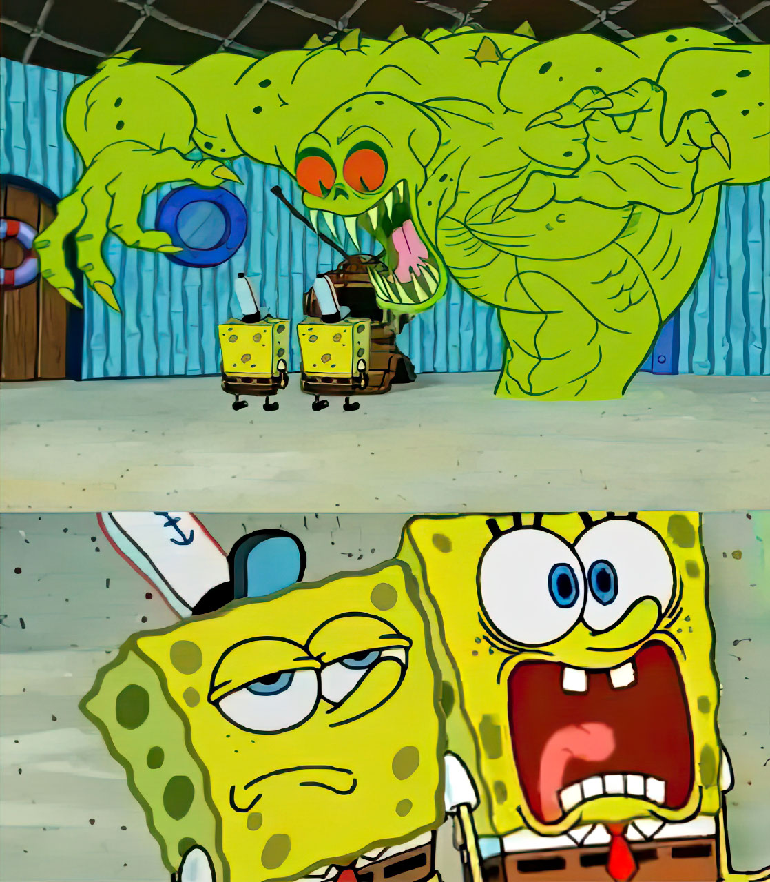 Spongebob square pants Bob l'éponge scared of the flying dutchman
