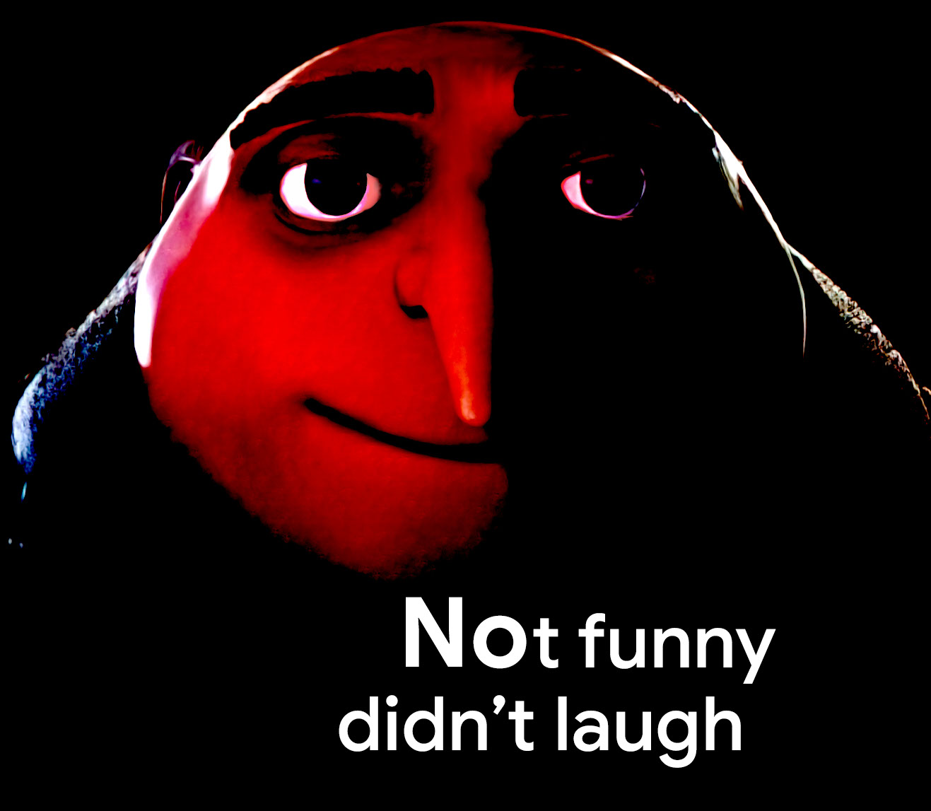 Not funny didn't laugh Gru
