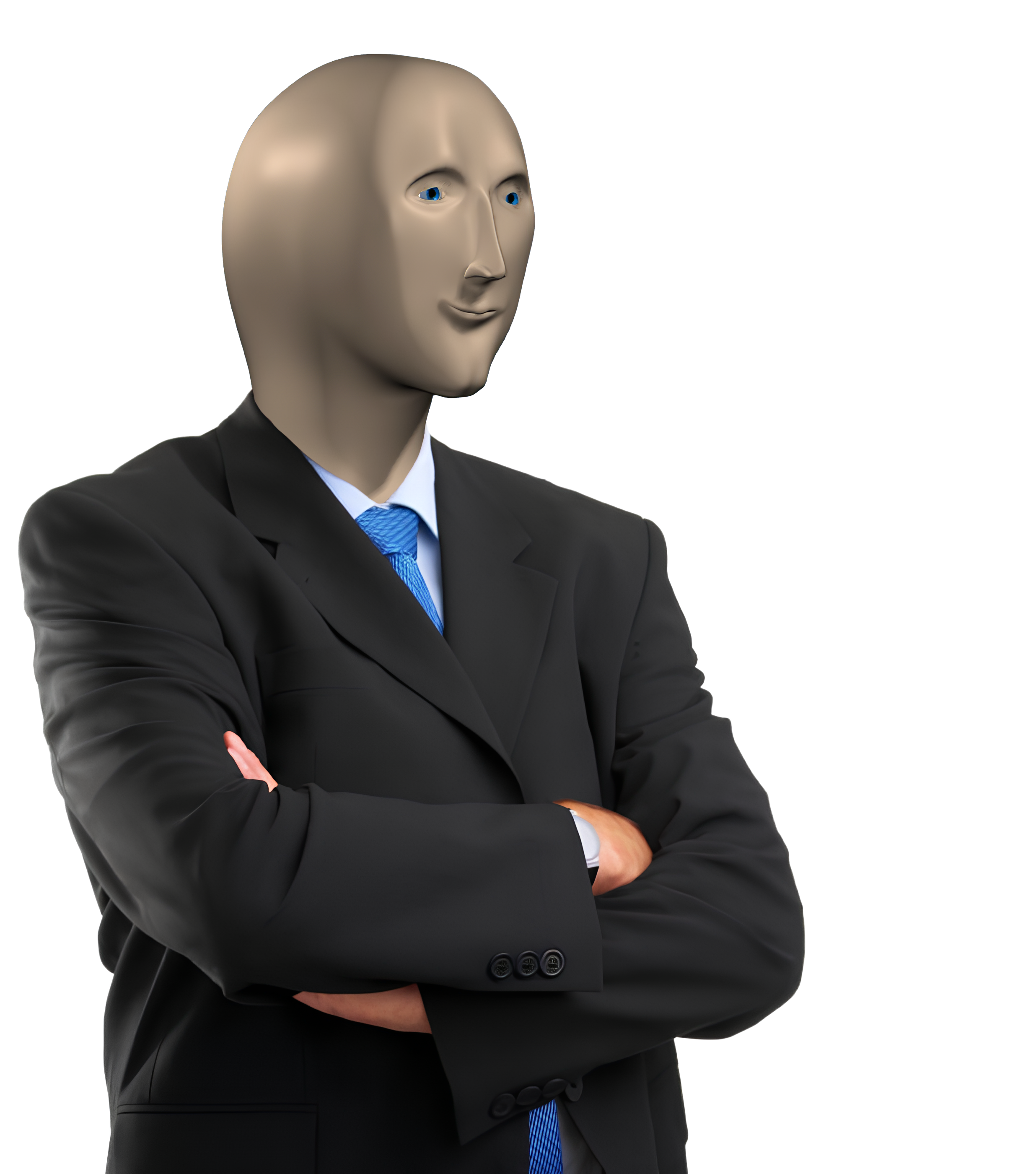 Stonks Guy PNG meme man