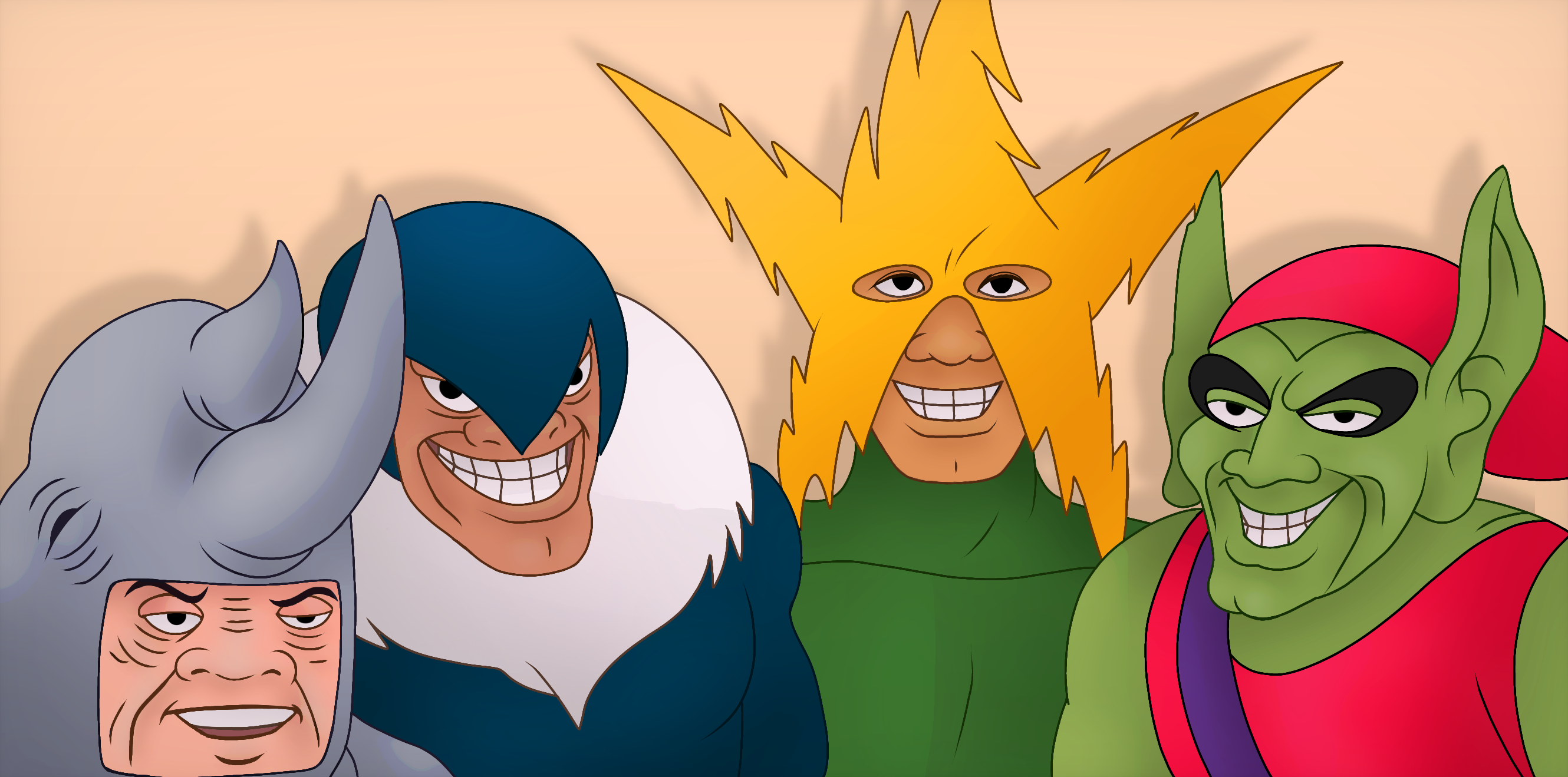 Me And The Boys HD Empty Template - Rhino, Vulture, Electro and Green Goblin - Spider-Man, u'Gibus'Squidward on Reddit